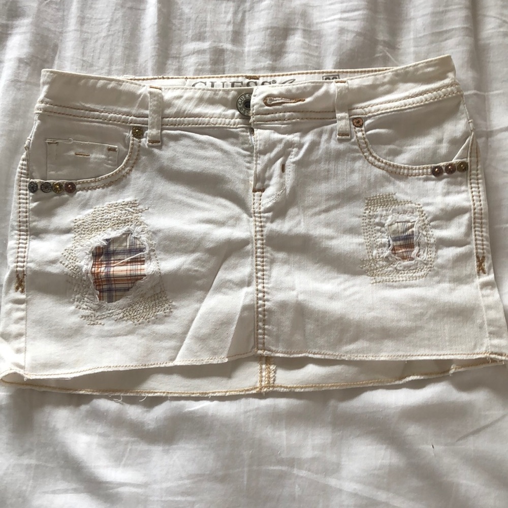 Denim mini skirt